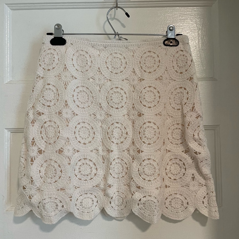 Abercrombie & Fitch Crochet Mosaic Tile Mini Skirt NWT Sz Medium